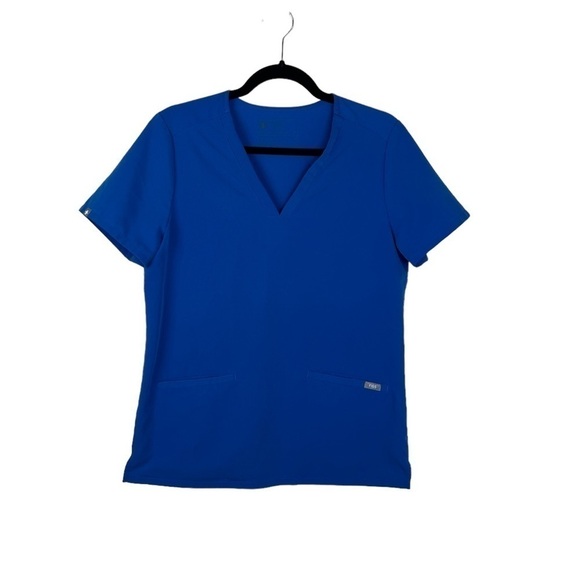 Figs Casma Three Pocket Scrub Top Royal Blue - Picture 1 of 5